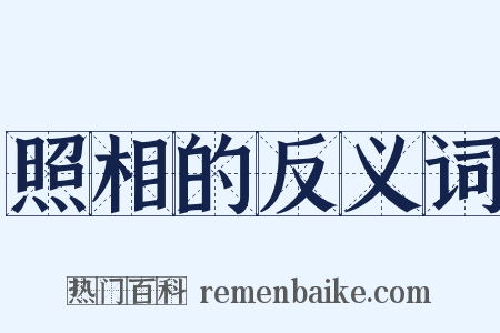 照相的反义词是什么意思的图片